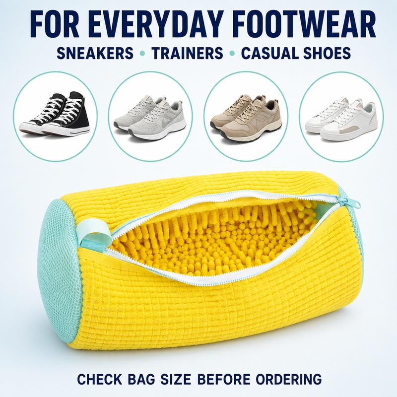 كيس غسيل أحذية أسطواني مضاد لل - مراجعة Sneaker Care Laundry وسعره