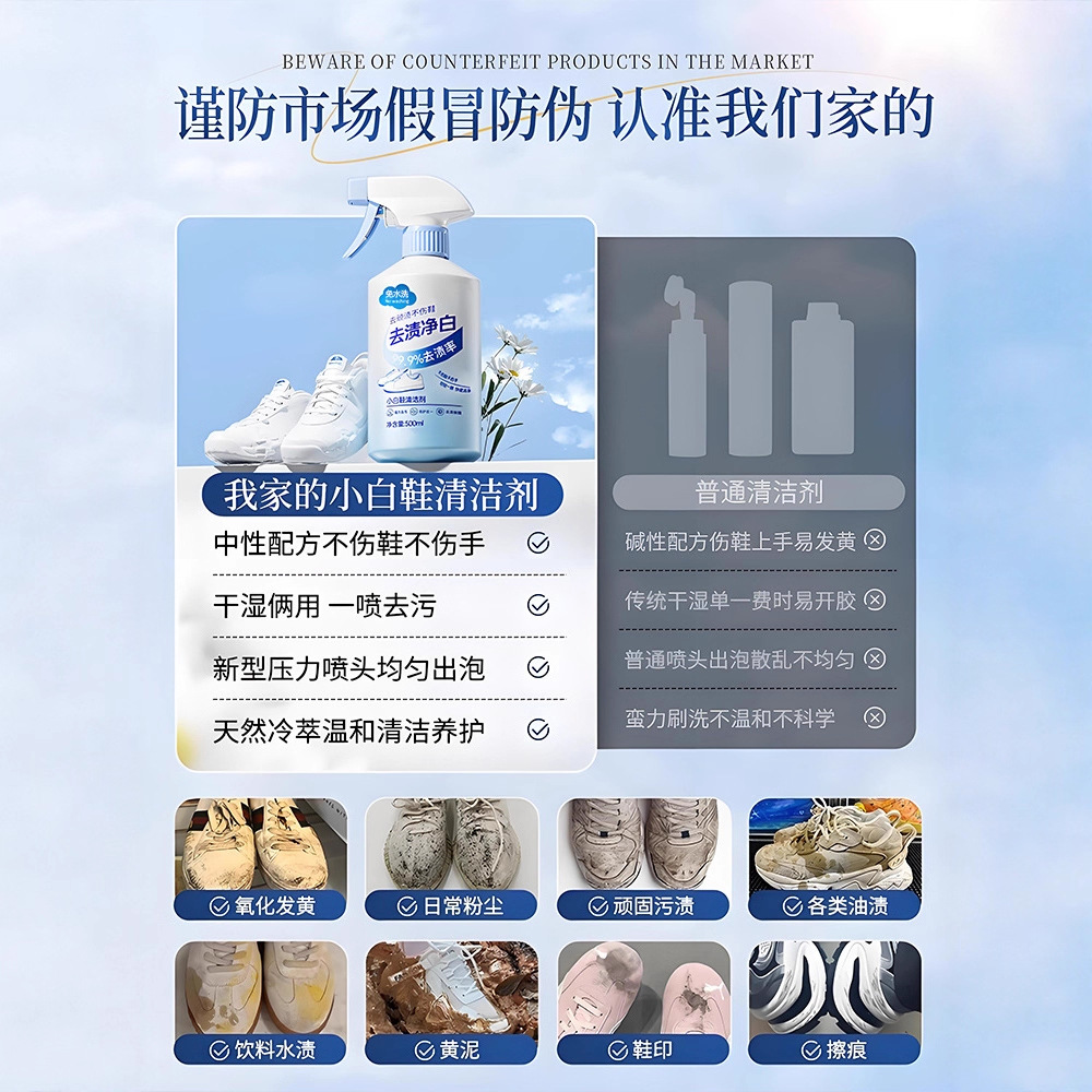 منظف أحذية أبيض 500 مل، رغوة ت - مراجعة Sneaker Care Clean وسعره